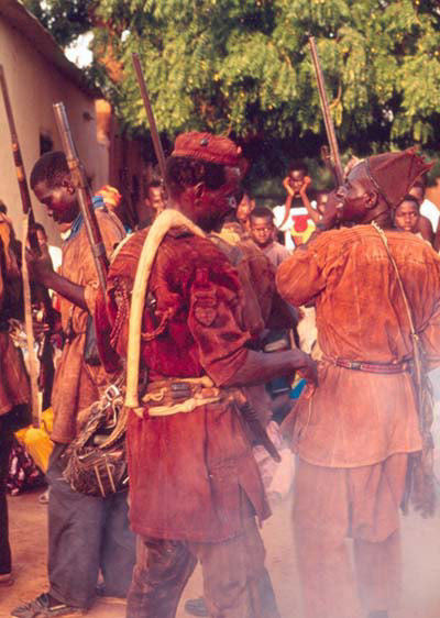 hunters wearing bogolan - photograph by E. den Otter